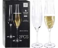 ATMÓS FERA CRYSTAL taurė šampanui, 260 ml, 2 vnt., komplektas, taurių rinkinys