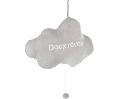 Atmosphera Atmosfera Kabantis žaislas vaikams CLOUD, su muzika, 30 cm, pilka spalva