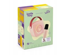 „Atmosphera“ „Bluetooth“ garsiakalbis su karaoke mikrofonu 2 viename vaikams, „Kiddoboo Kids Voice Junior“ / „Kbt3pnk“ / rožinis