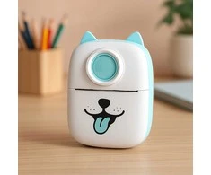 Atmosphera Atmosfera etikečių spausdintuvas, terminis Bluetooth spausdintuvas nuotraukoms, lipdukams, užrašams, etiketėms / KiddoBoo X2 / Baltas šuniukas