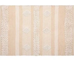 Atmosphera Carpet Kilimas smėlio spalvos Lova Smėlio, medvilnė, boho, 60 x 90 cm