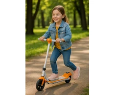 „Atmosphera“ elektrinis paspirtukas, elektrinis paspirtukas vaikams, su LED lemputėmis, 10 km/h atstumas, 8 km, „Kiddoboo“ / „Kby2whi“ / „Y2“ / „Kiddorider“ / oranžinis