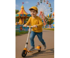 Atmosphera Elektrinis paspirtukas vaikams su LED 10 km/h nuvažiuojamas atstumas 8 km Kiddoboo / Kby2whi / Y2 / Kiddorider / oranžinis
