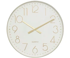 Atmosphera Round sieninis laikrodis LAURE, auksinis, Ø 51 cm