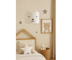 Atmosphera LAMPA SUFITOWA DO POKOJU DZIECIĘCEGO MIŚ Z USZKAMI Ø 28CM TWORZYWO SZTUCZNE