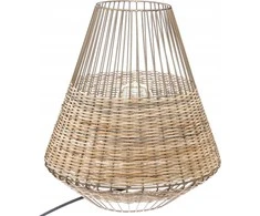 Atmosphera Lampa su wikliny i metalu CHERAW, 33,5 cm, smėlio sp.