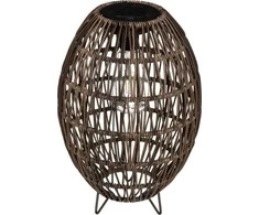 Atmosphera Saulės lempa su pintu gaubtu, Ø 21 cm, ruda