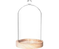 Bikuvalt Padėklas su stikliniu gaubtu D12xH19 cm Atmosphera 145133