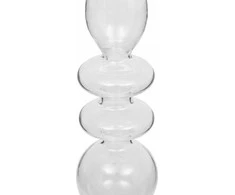 Žvakidė skaidri stiklinė D9xH22 cm Atmosphera 198207