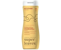 Attitude Attitude SUPER LEAVES, maitinamasis šampūnas garbanotiems ir banguotiems plaukams, su moringų aliejumi, 473 ml