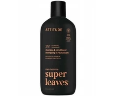 Attitude Vyriškas maitinamasis šampūnas ir kondicionierius 2in1 Super Leaves Patchouli &amp; Bourbon (šampūnas ir kondicionierius) 415 ml