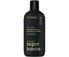 Attitude Vyrų stiprinamasis šampūnas ir kondicionierius 2in1 Super Leaves Matcha &amp; Bergamot (šampūnas ir kondicionierius) 415 ml