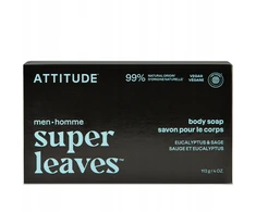 Attitude Super Leaves Men Muilo gabalėlis kūnui vyrams Eukaliptas ir šalavijas 113 g