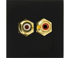Audac AUDAC CP45RCA/B Ryšio plokštė RCA 45 x 45 mm Juoda versija