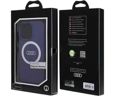 Audi IML Big Logo MagSafe Dėklas Apple iPhone 13 Pro / 13 6.1″ mėlynos spalvos hardcase AU-IMLMIP13P-Q5/D