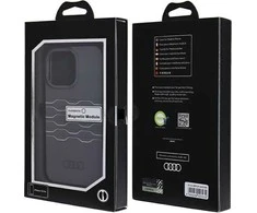 Audi IML MagSafe Dėklas Apple iPhone 13 Pro / 13 6.1″ juodos spalvos hardcase AU-IMLMIP13P-A6/D3-BK