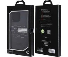 Audi IML MagSafe Dėklas Apple iPhone 14 Pro Max 6.7″ juodos spalvos hardcase AU-IMLMIP14PM-A6/D3-BK
