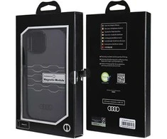 Audi IML MagSafe Dėklas Apple iPhone 15 / 14 / 13 6.1″ juodos spalvos hardcase AU-IMLMIP15-A6/D3-BK