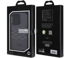 Audi IML MagSafe Dėklas Apple iPhone 15 Pro 6.1″ juodos spalvos hardcase AU-IMLMIP15P-A6/D3-BK