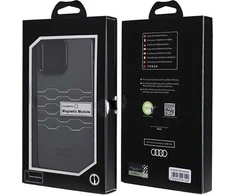 Audi IML MagSafe Dėklas Apple iPhone 15 Pro Max 6.7″ juodos spalvos hardcase AU-IMLMIP15PM-A6/D3-BK