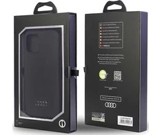 Audi Silicone Dėklas Apple iPhone 12 / 12 Pro 6.1″ juodos spalvos kietas dėklas AU-LSRIP12 P-Q3/D1-BK
