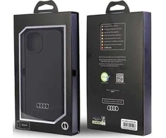 Audi Silicone Dėklas Apple iPhone 14 / 15 / 13 6.1″ juodos spalvos kietas dėklas AU-LSRIP14-Q3/D1-BK