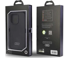 Audi Silicone Dėklas Apple iPhone 14 Pro 6.1″ juodos spalvos kietas dėklas AU-LSRIP14P-Q3/D1-BK
