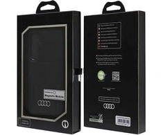 Audi Synthetic Leather MagSafe S24 S921 juodos spalvos kietas dėklas AU-TPUPCMS24-Q5/D1-BK