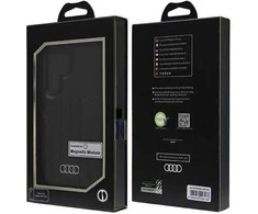 Audi Synthetic Leather MagSafe S24 Ultra S928 juodos spalvos kietas dėklas AU-TPUPCMS24U-Q5/D1-BK