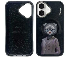 Dėklas Nimmy Magnetic fashion cute pet MagSafe skirtas Apple iPhone 16 juodos spalvos