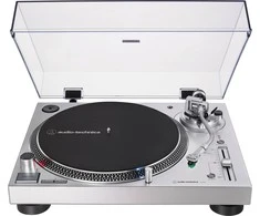 Patefonas Audio-Technica AT-LP120X analoginis ir USB, Sidabrinės spalvos