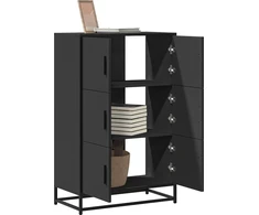Highboard Juodas 68x35x106,5 cm Mediena ir metalas