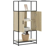 aukšta lenta Sonoma ąžuolas 68x35x139 cm Mediena ir metalas