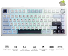 Aula F75 EN / RU išdėstymas Mechaninė klaviatūra žaidimams Baltas Reaper switch