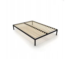 Auping Stelaž Łóżka LOVOS RĖMAS ALU 140x200 Metalinis Medinės Lentjuostės Modernus Juodas