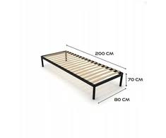 Auping Lovos rėmas BED ALU 80x200 Metalinis Medinės Juostos Modernus Juodas