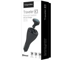 Bluetooth ausinės su Kruger &amp; Matz Traveler K1 automobiliniu įkrovikliu