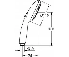 Grohe TEMPE.110 DIRBINIS DUŠAS 2 SRAUTŲ (RA.JE
