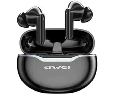 Ausinės Awei Bluetooth 5.3 T50 ENC juodos spalvos
