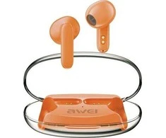 AWEI ausinės Bluetooth 5.3 T85 ENC TWS oranžinės spalvos