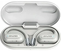 Ausinės Awei Bluetooth 5.4 ausinės OWS T93 + prijungimo stotelė balta