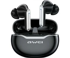 Bluetooth 5.3 TWS ausinės + AWEI Docking Station (T50) juodos spalvos