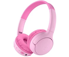 Ausinės Belkin Ausinių rinkinys przewodowy i belaidis su lankeliu ant galvos muzyka Bluetooth rožinė (AUD012HQPK)