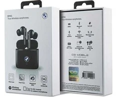 BMW Bluetooth ausinės BMWSES20AMK TWS + įkrovimo stotelė juodos spalvos Signature
