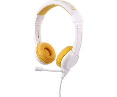 Laidinės ausinės vaikams BuddyPhones School+ geltonos spalvos
