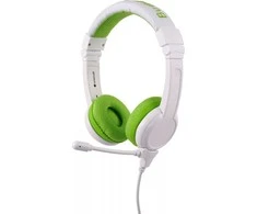 Buddyphones Ausinės vaikams 3+ 85dB su mikrofonu School+, žalia