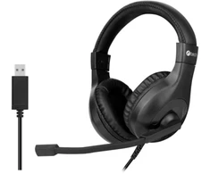 Ausinės C-Tech C-TECH Ausinės MHS-05U USB do PC juoda