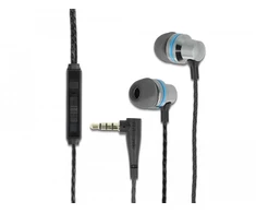 Ausinės Delock In-Ear Ausinės su wtykiem 3,5 mm 4-pin Mikrofonas i regulator głośności + funkcja szybkiego wyciszenia išmaniems telefonams i tabletów