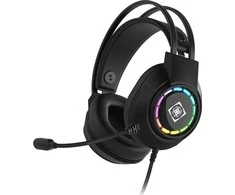 DH220 USB stereo žaidimų ausinės DELTACO GAMING, RGB, juodos / GAM-168 / 4222325