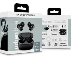 Energy Sistem Urban Beat belaidės ausinės, Juodos